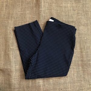 Charter Club Navy Blue Polka Dot Capri Pants